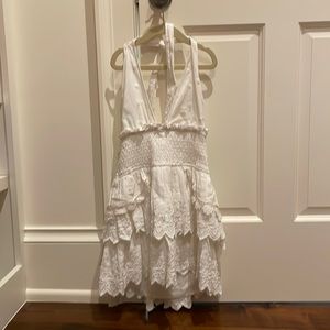 white halter love shack fancy dress